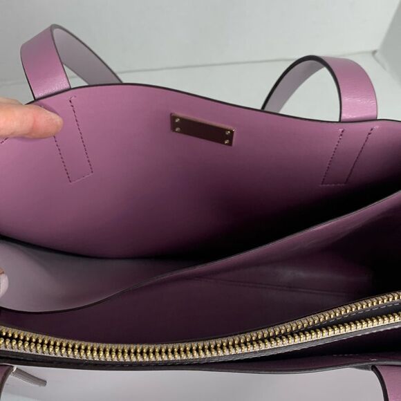 Kate Spade Nelle Putnum Drive lavender leather tote - Picture 7 of 12